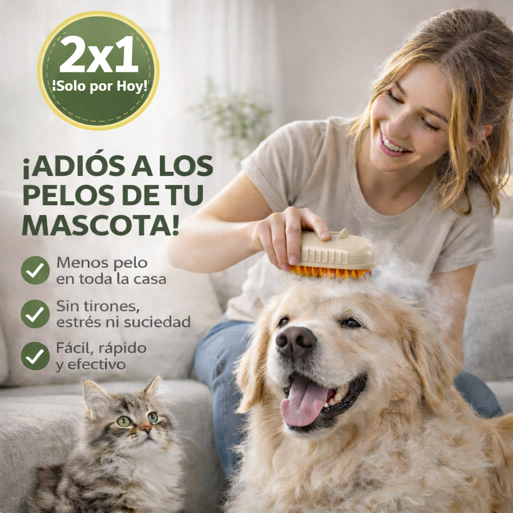 PetBrush®-Cepillo a Vapor para Mascotas 2x1