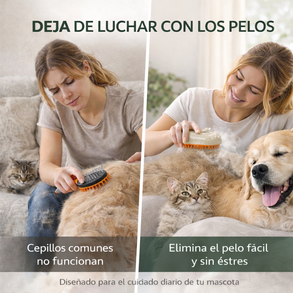 PetBrush®-Cepillo a Vapor para Mascotas 2x1