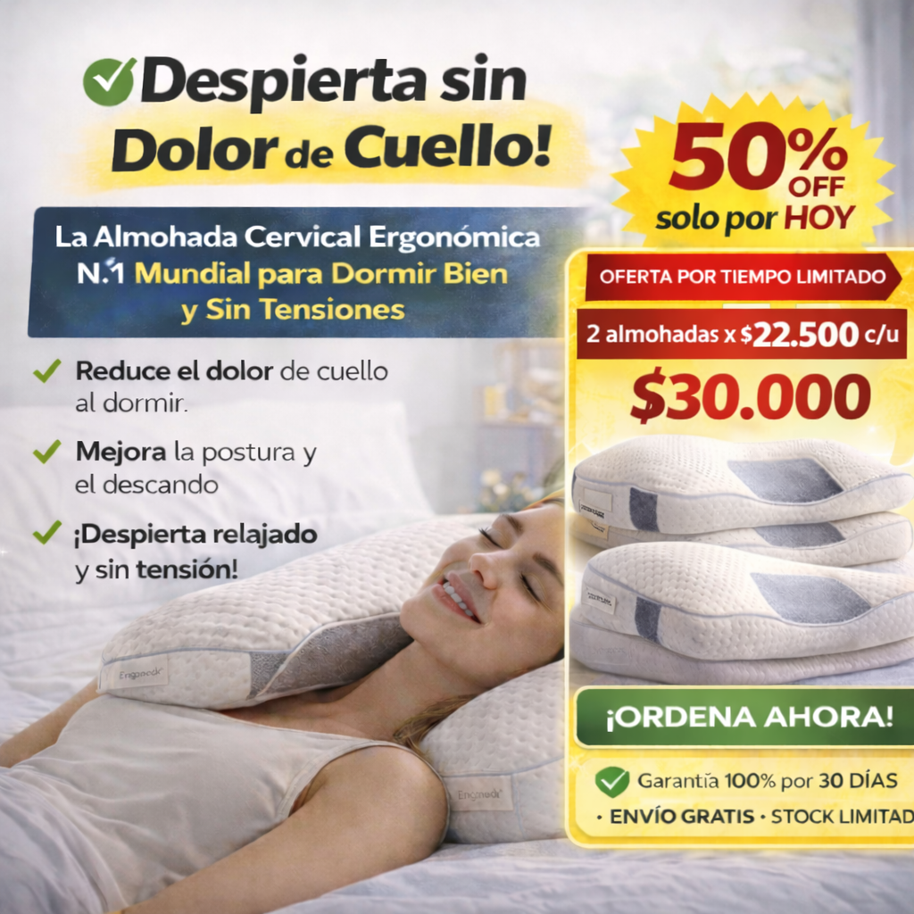 ErgoNeck®-Almohada Cervical Ergonómica