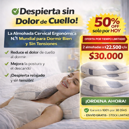ErgoNeck®-Almohada Cervical Ergonómica