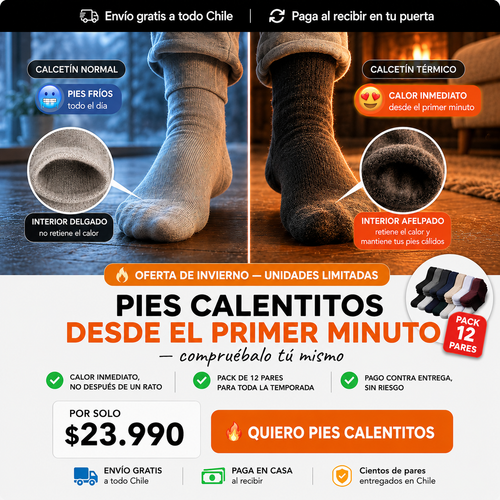 ThermoSocks® Pack 12 Pares de Calcetines Térmicos Suaves