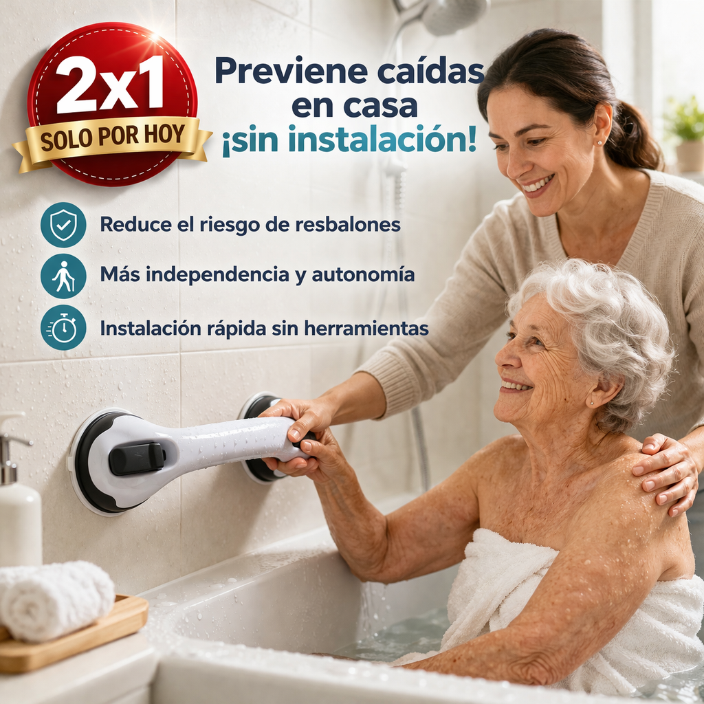 GripBar®-Barra Seguridad para Baño
